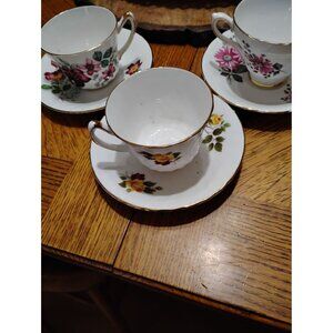 Royal Kendall fine china cups and saucers, 3 pairs, great condition